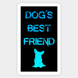 Dog's Best Friend - Blue Sticker